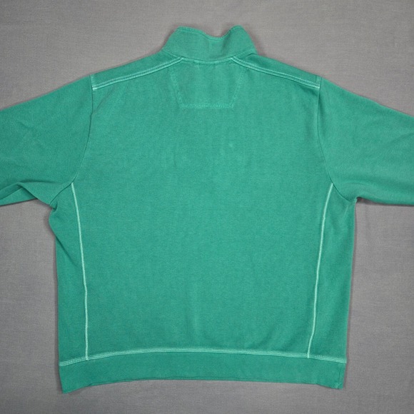 Tommy Bahama Men 2XB Quarter Zip Cotton Pullover Preppy Casual Teal - Picture 4 of 11